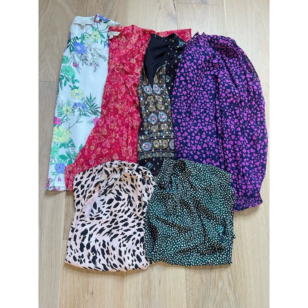 EUC! Lot of 6: Brand Name Airy Summer Cottage Womens Blouses Petite XL STITCHFIX